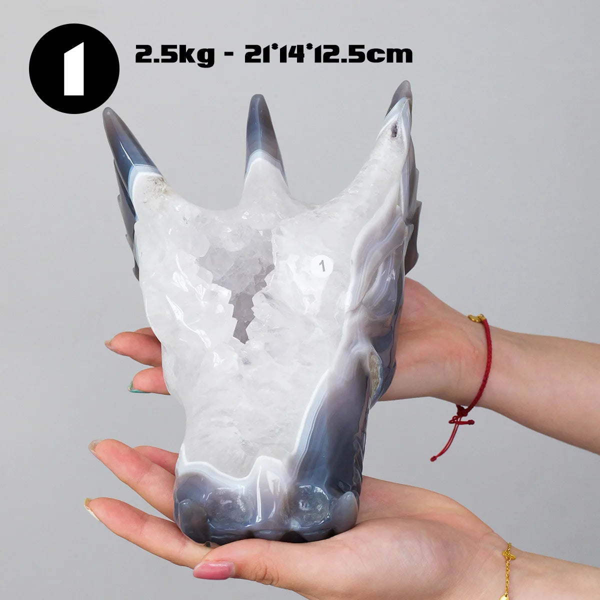 Eterna™ Agathe Dragon Head Sculpture 