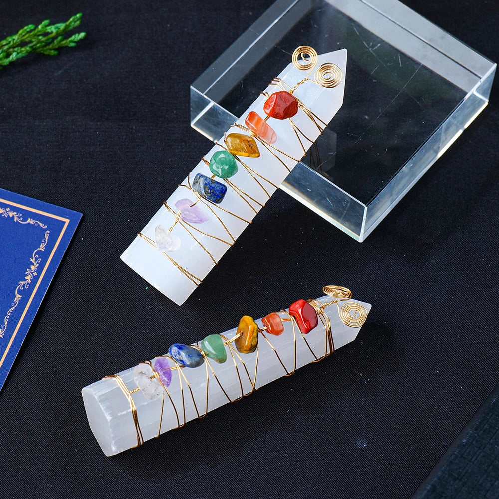Eterna™ Seven Chakra White Stone Selenite