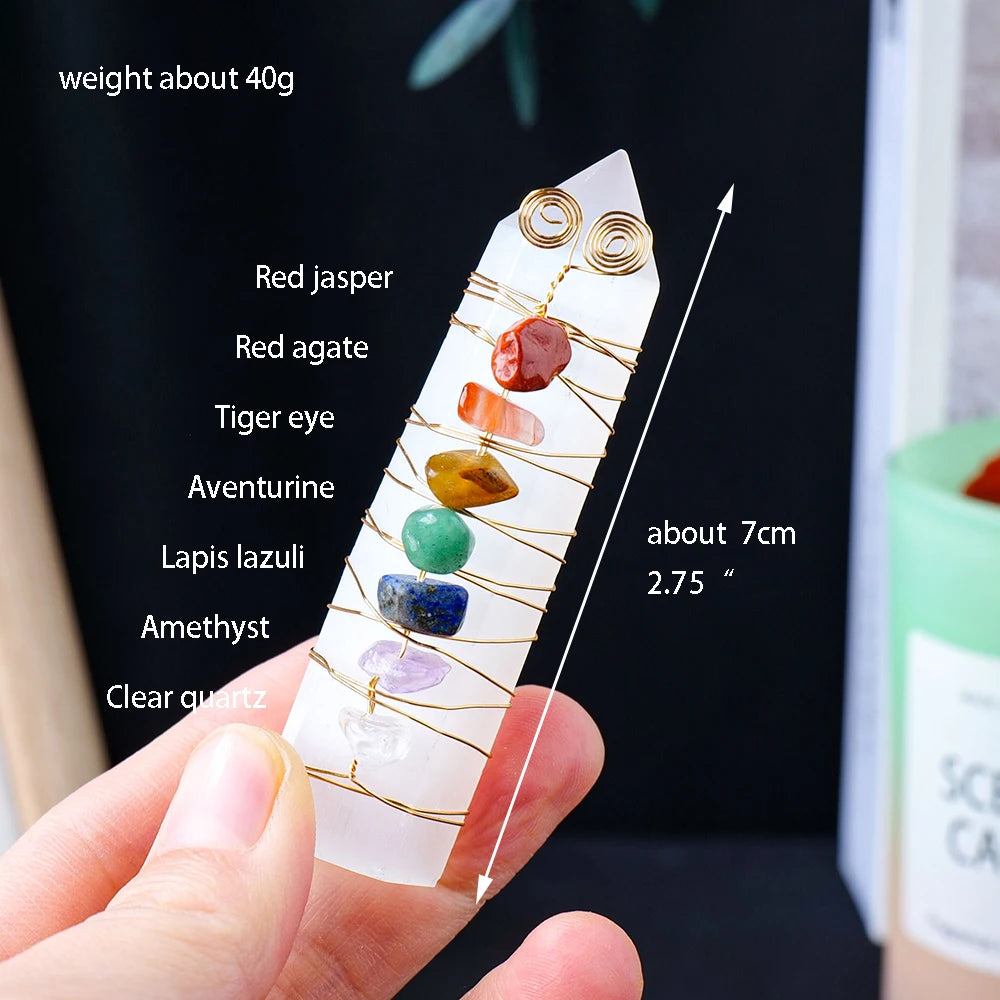 Eterna™ Seven Chakra White Stone Selenite