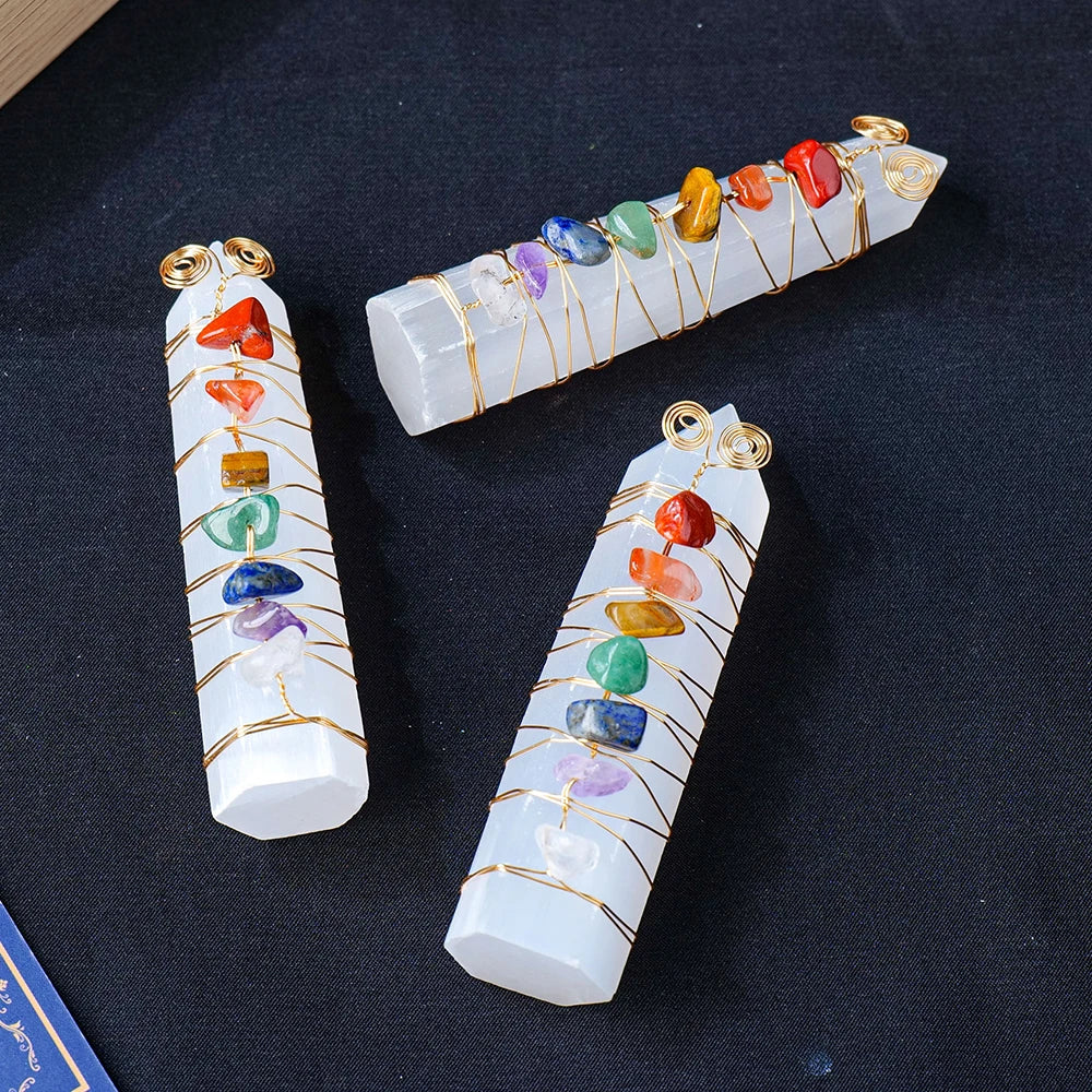 Eterna™ Seven Chakra White Stone Selenite