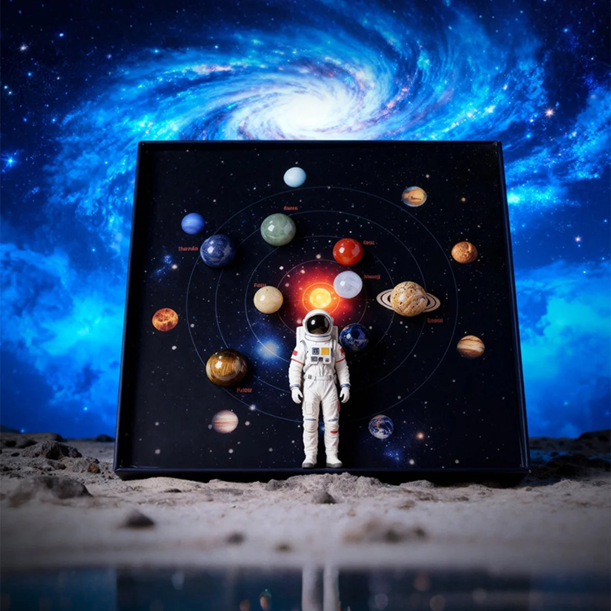 8 Planets Crystal Sphere Set – Natural Gemstone Solar System (8pcs)