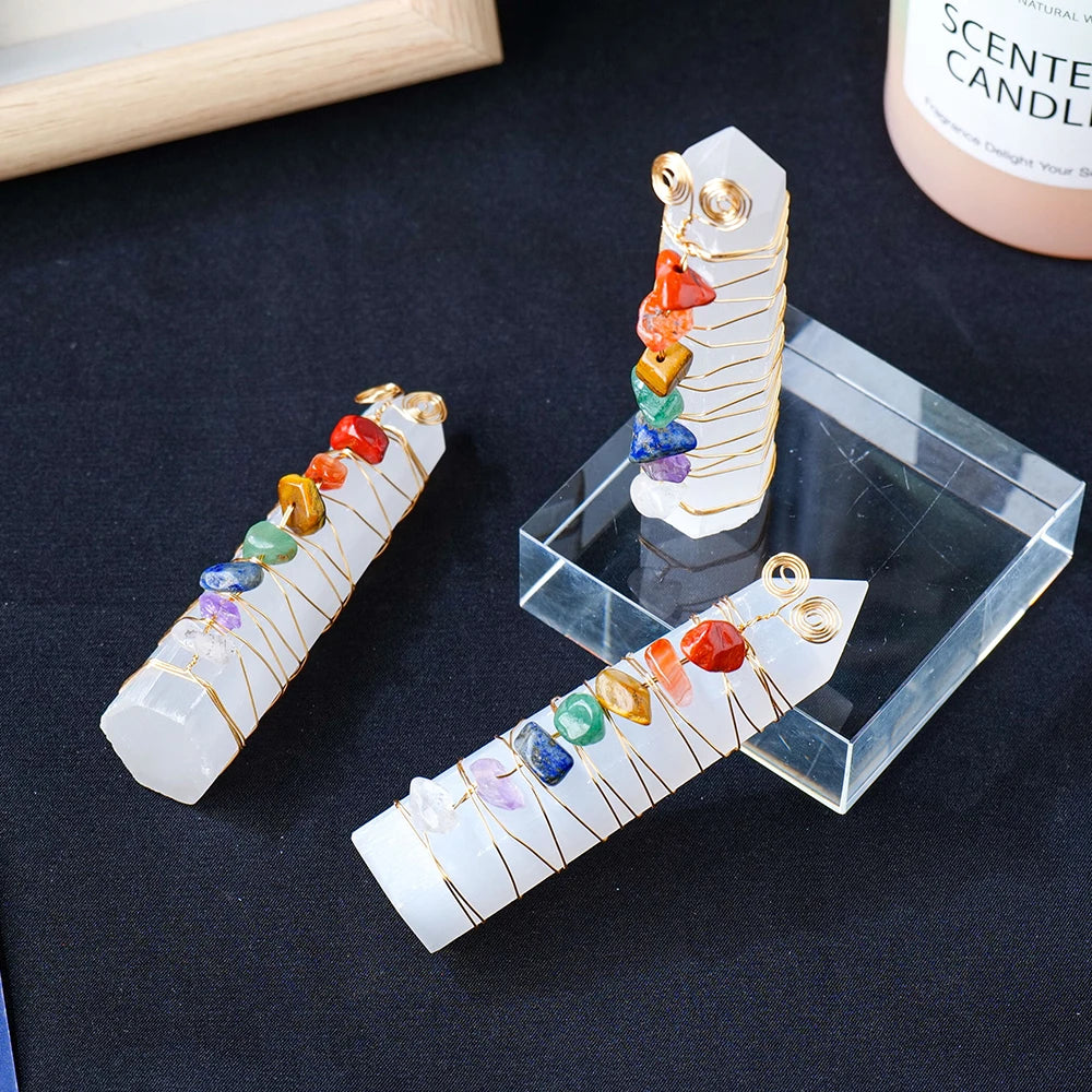 Eterna™ Seven Chakra White Stone Selenite